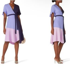 Hutch Anthropologie Colorblock Wrap Dress